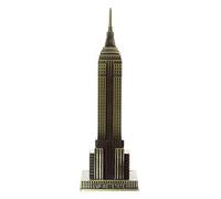 Queemie® Vintage US Empire State Building Edificio Modelo Metal Bronce Estatua New York Figurilla Coleccionable Escultura para Decoración del Hogar Colección de Arte Regalos Recuerdo, 7 Pulgadas