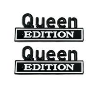 Queen 3D Sticker | 2 Pieces Metal Waterproof Bumper Decals Edition Emblem For Trucks SUVs Motorcycle Windscreen Door Rear Panel Fridge Business Travel