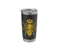 Queen Bee - Abeja de apicultura corona de apicultor regalo Vaso térmico de acero inoxidable de doble pared