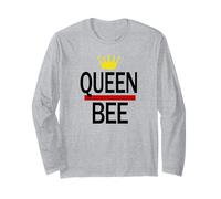 Queen Bee Crown Hip Hop Mum Mom Mothers Day Manga Larga