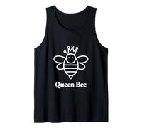 Queen Bee Cute Line Art Nature Theme Diseño Gráfico Camiseta sin Mangas