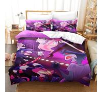 Queen Bee Funda Nórdica para Dormitorio 3D Impresión Helluva Boss Funda De Edredón Juego De Cama Microfibra Y Funda De Almohada con Cremallera 3 Piezas Single（140x200cm）