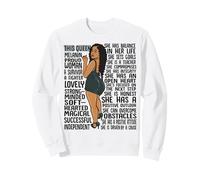 Queen Black Girl Magic Melanin Poppin Girl Power Mujeres Mujeres Sudadera
