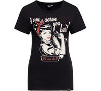Queen Camiseta con estampado de parafina QKI21004 Negro XS