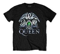 Queen Camiseta Metal Classic Crest Band Logo Nuevo Oficial Negro Size XL