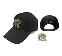 Rock Off Queen Gorra de béisbol Unisex. Escudo clásico Dorado
