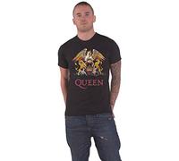 Queen Classic Crest - Camiseta para Hombre, Color Schwarz/Schwarz, Talla S