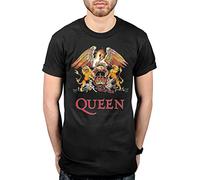 Queen Classic Crest - Camiseta para Hombre, Color Schwarz/Schwarz, Talla XL