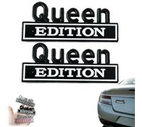 Queen Edition 3D Emblem Sticker,Funny & Durable Metal Construction Queen Decals,Easy Peel and Stick Installation Automotive Exterior Sticker Badge for Car Truck SUV Motorcycle (C)