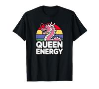 Queen Energy Pink Dragon Pride Kawaii Japonés Retro Camiseta