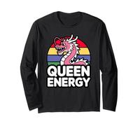 Queen Energy Pink Dragon Pride Kawaii Japonés Retro Manga Larga