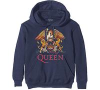 Queen - Felpa # S Unisex Blue # Classic Crest
