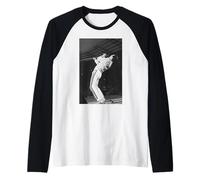 Queen Freddie Mercury Live Wembley Stadium para la Gira mágica Camiseta Manga Raglan