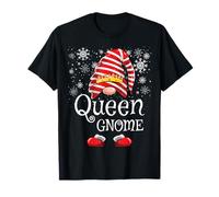 Queen Gnome Matching Family Gnomes Funny Christmas Camiseta