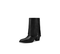 QUEEN HELENA Botas Camperos Texani de pierna ancha para mujer X33-102, Negro Pu, 41 EU