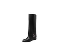 QUEEN HELENA Casaul - Botas altas de pierna ancha para mujer K4072, Negro , 38 EU