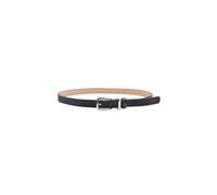 QUEEN HELENA Cinturón Delgado para Mujer Cinturón Elegante con Agujeros CI022-18 Negro 100cm, Talla única