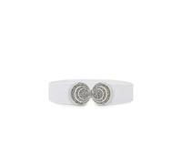 QUEEN HELENA Cinturón Elástico Joya Con Gancho Fino Elegante Cintura Casual Banda Sin Agujeros Mujer CI014, Ci014-1 Silver, Talla Única
