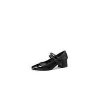 QUEEN HELENA Décolleté con Cinturino Zapatos Bajos Elegantes para Mujer ZM9806, Negro , 38 EU