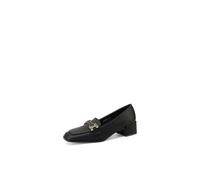 QUEEN HELENA Mocasines de tacón casual elegantes para mujer ZM9804, Negro , 39 EU