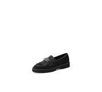 QUEEN HELENA Mocasines elegantes franceses zapatos bajos casual mujer ZM9819, Negro , 41 EU