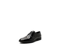 QUEEN HELENA Mocasines elegantes zapatos bajos con cordones hombre U1809, Negro , 41 EU