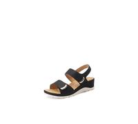 QUEEN HELENA Sandalias deportivas con elástico con plantilla ortopédica para mujer BZ395, Bz395 Negro, 36 EU