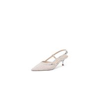QUEEN HELENA Slingback - Zapatos de tacón bajo para mujer K4520, plateado, 39 EU