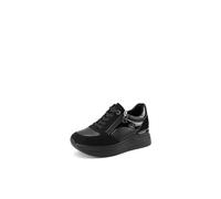 QUEEN HELENA Zapatillas altas con cremallera Zapatillas de deporte Platform Mujer X33-21, Negro , 37 EU
