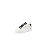 QUEEN HELENA Zapatillas bajas deportivas con plataforma ligeras blancas para mujer X30-8, X34 12 Leopard, 39 EU