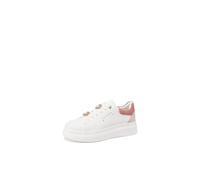 QUEEN HELENA Zapatillas con plataforma de strass casuales y ligeras para mujer X32-14, Blanco y rosa., 38 EU