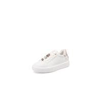 QUEEN HELENA Zapatillas de plataforma con pedrería para mujer X34-1, Blanco y rosa., 37 EU