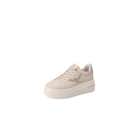QUEEN HELENA Zapatillas de plataforma con pedrería, zapatillas altas informales, para mujer, X33-8, beige, 40 EU