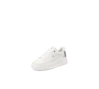 QUEEN HELENA Zapatillas Platform Mujer X34-9, blanco y plateado., 40 EU