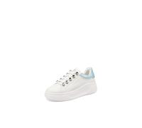 QUEEN HELENA Zapatillas Platform Mujer X34-9, X34 11 Blanco Y Azul, 36 EU