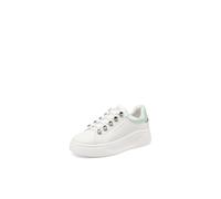 QUEEN HELENA Zapatillas Platform Mujer X34-9, X34 11 Blanco Y Verde, 37 EU