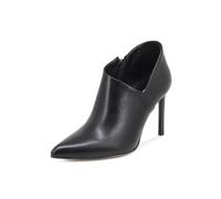 QUEEN HELENA Zapatos Cerrados de Tacón de Aguja Botines de Punta Casual Elegantes Mujer K2027, Negro Pu, 37 EU