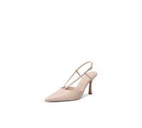 QUEEN HELENA Zapatos de tacón alto con correa en T para mujer K4513, Nude, 37 EU