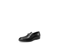 QUEEN HELENA Zapatos Elegantes Hombre Loafer Mocasines con Hebilla U1811, Negro , 44 EU