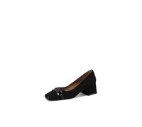 QUEEN HELENA ZM10013 - Zapatos de tacón medio casual elegantes para mujer, Negro , 39 EU