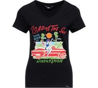 Queen Kerosin Camiseta Básica de Mujer Cuello en V "Road To The Sun" QKU41019 S