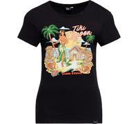 Queen Kerosin Camiseta básica de mujer "Tiki Lagoon" QKU41012 M