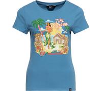 Queen Kerosin Camiseta básica de mujer "Tiki Lagoon" QKU41012 XS