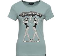 Queen Kerosin Camiseta básica de mujer "Trouble Maker" QKI31002 XXL