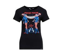 Queen Kerosin Camiseta con estampado de mujer | Camiseta | Camiseta de manga corta | Cat | 50S | Comic | Vintage | Retro | Rockabella | Mujer | Top Meow Meow Meow, Negro , XXL