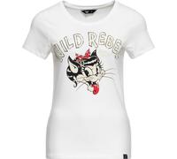 Queen Kerosin Camiseta estampada de mujer "Wild Rebel" QKI11005 S