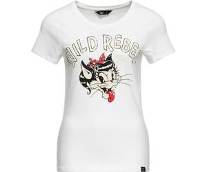 Queen Kerosin Camiseta estampada de mujer "Wild Rebel" QKI11005 S