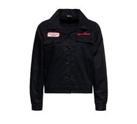 Queen Kerosin Chaqueta de trabajo vintage para mujer, estilo vintage, retro, 50S, para motorista, Negro , L