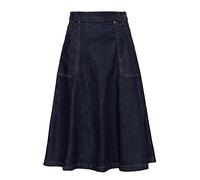 Queen Kerosin Falda vaquera vintage para mujer, línea A, corte normal., Denim., XL