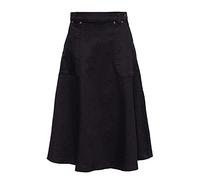 Queen Kerosin Falda vaquera vintage para mujer, línea A, corte normal., Negro , M